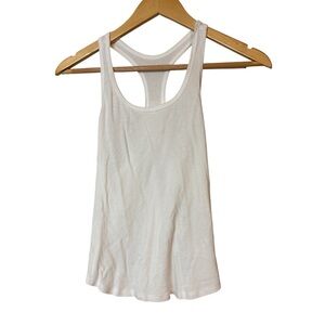 The Line By K Racerback Tank Top 100% Cotton White Women’s Size L.